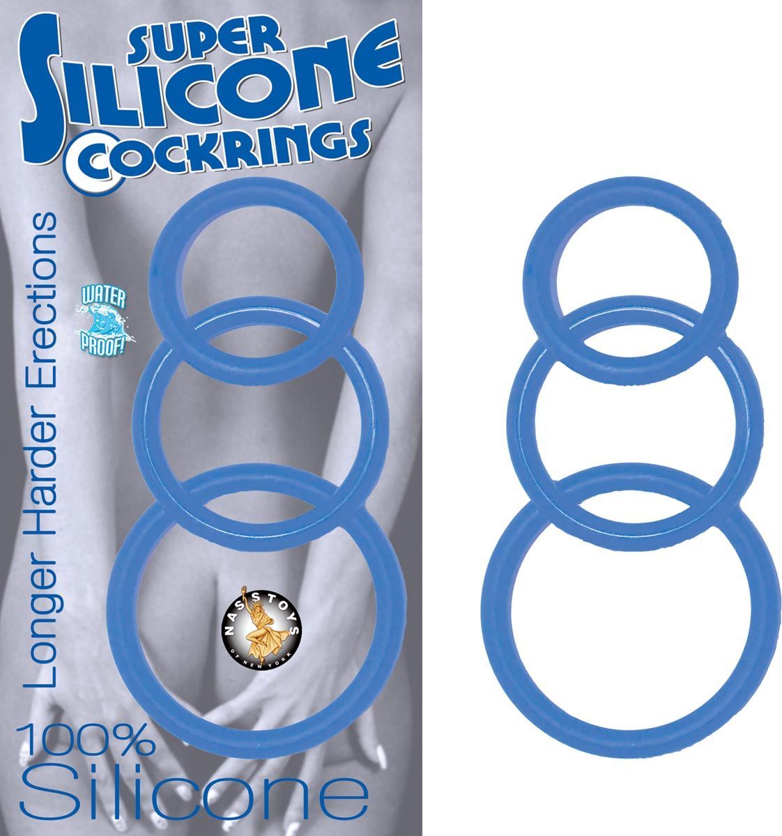 Super Silicone Cockrings - Blue - #2260-1