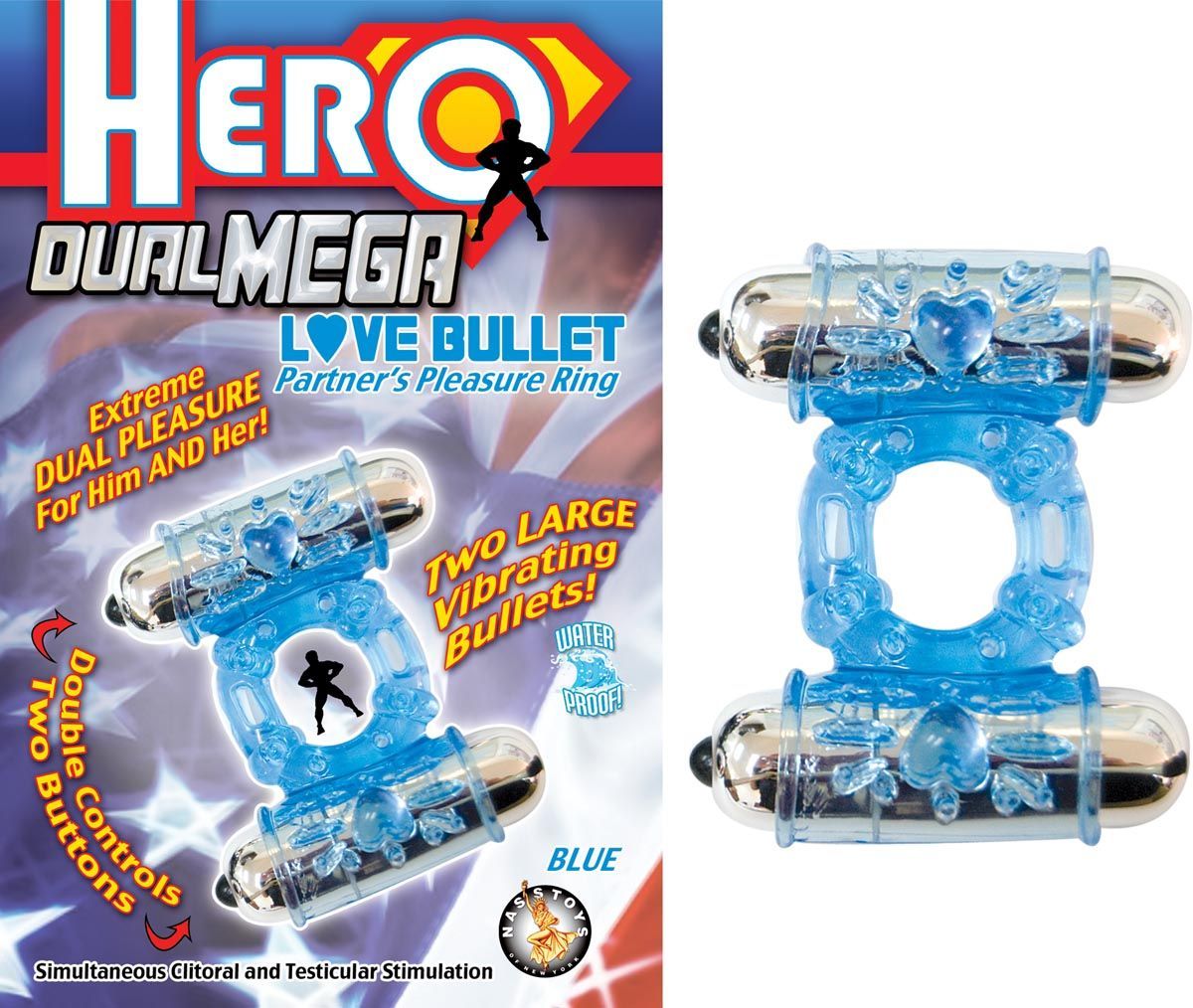 HERO DUAL MEGA LOVE BULLET - BLUE - #2311-1
