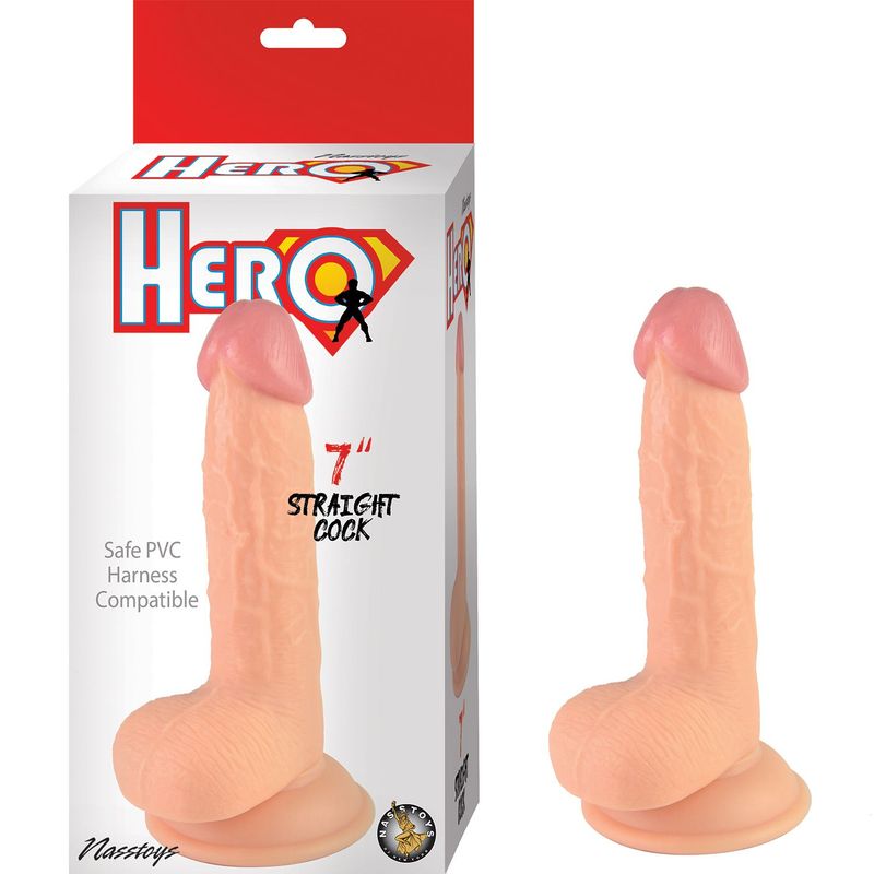 HERO 7&quot; STRAIGHT COCK - #2990