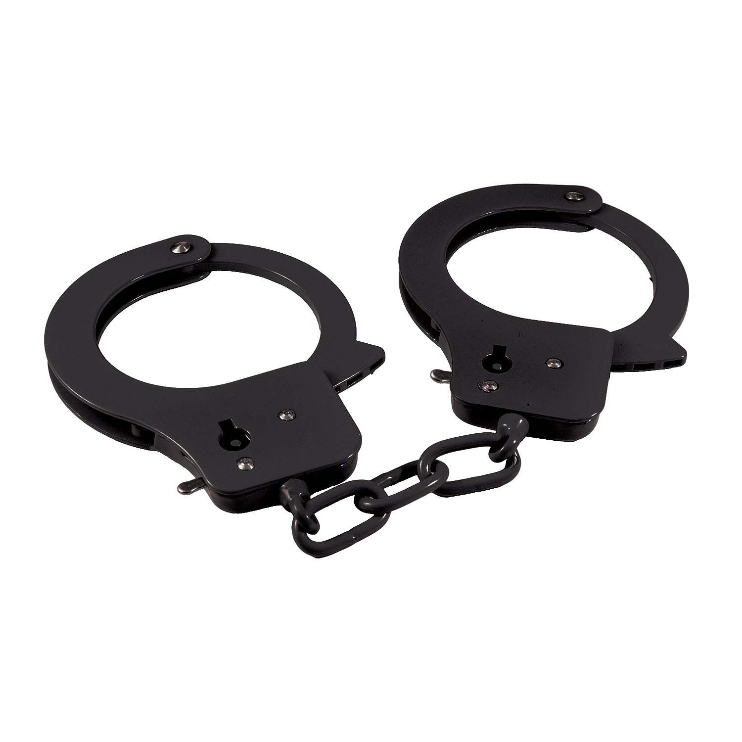 SINFUL METAL CUFFS W/KEYS &amp; LOVE ROPE-BLACK - #2544-3