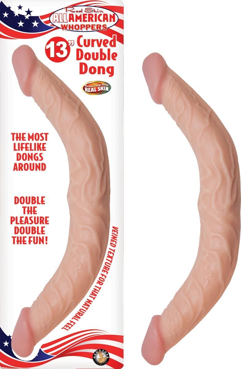 ALL AMERICAN WHOPPERS 13&quot; CURVED DOUBLE DONG - WHITE - #2521