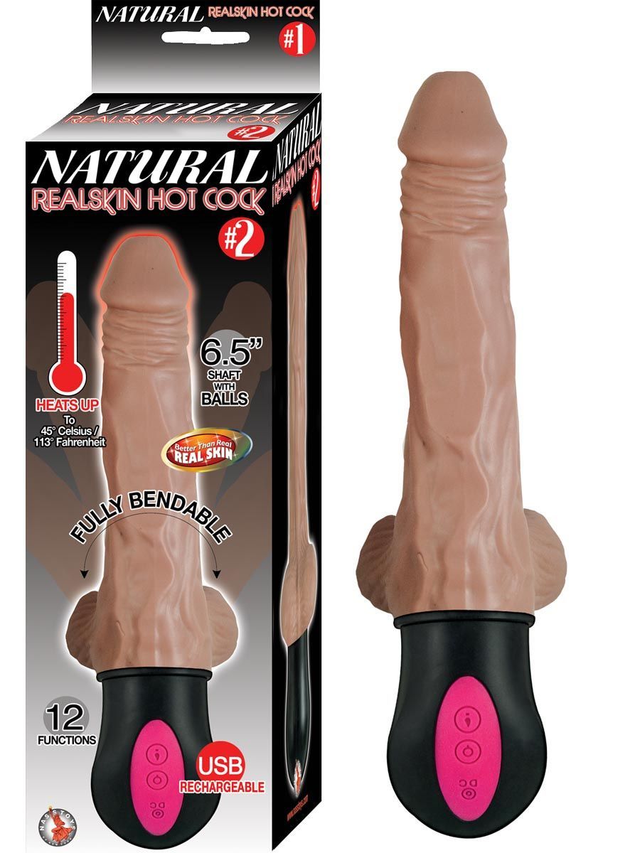 NATURAL REALSKIN HOT COCK #2-BROWN - #2814