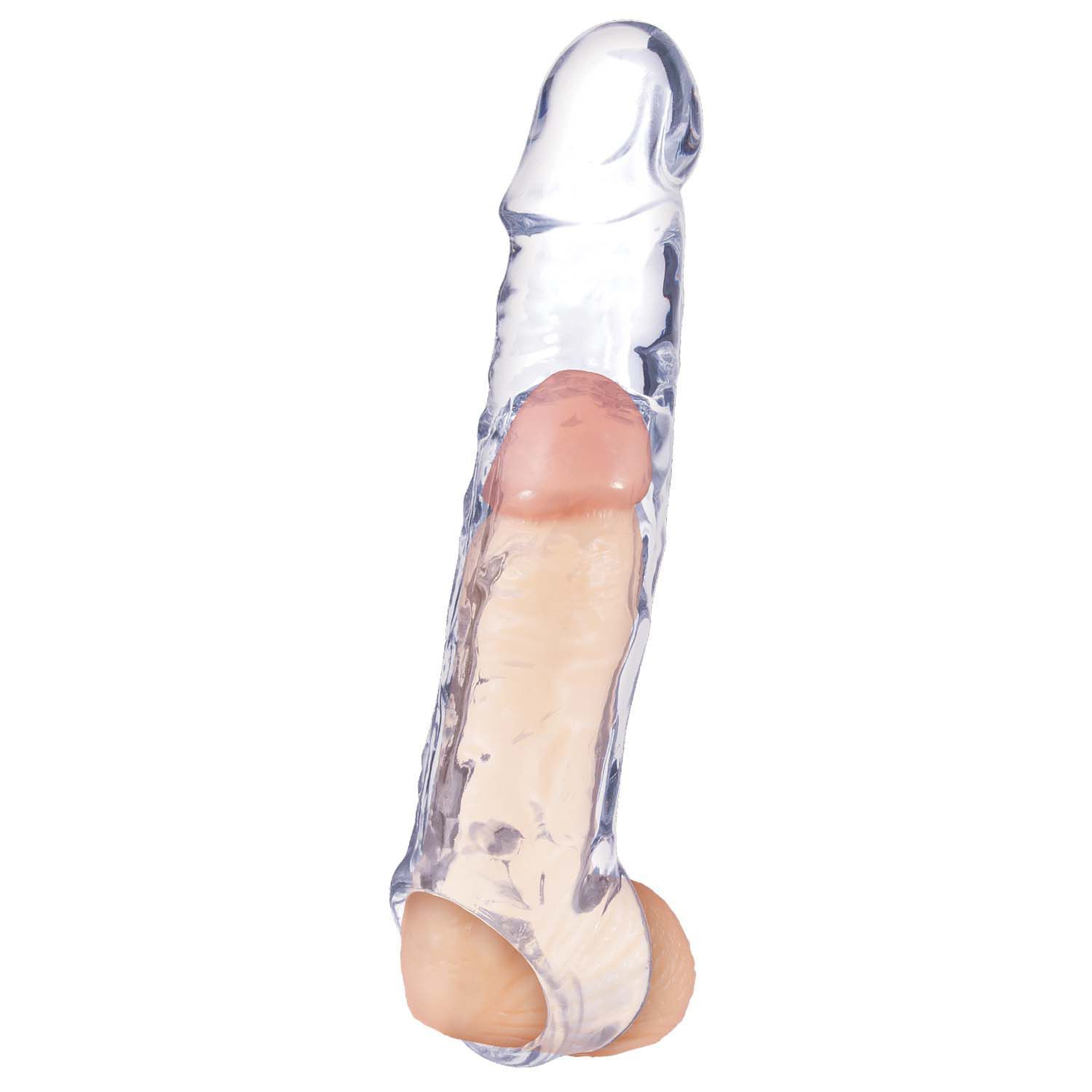 MAGIC PENIS EXTENDER &amp; BALL STRAP 6.5&quot;-CLEAR - #3226