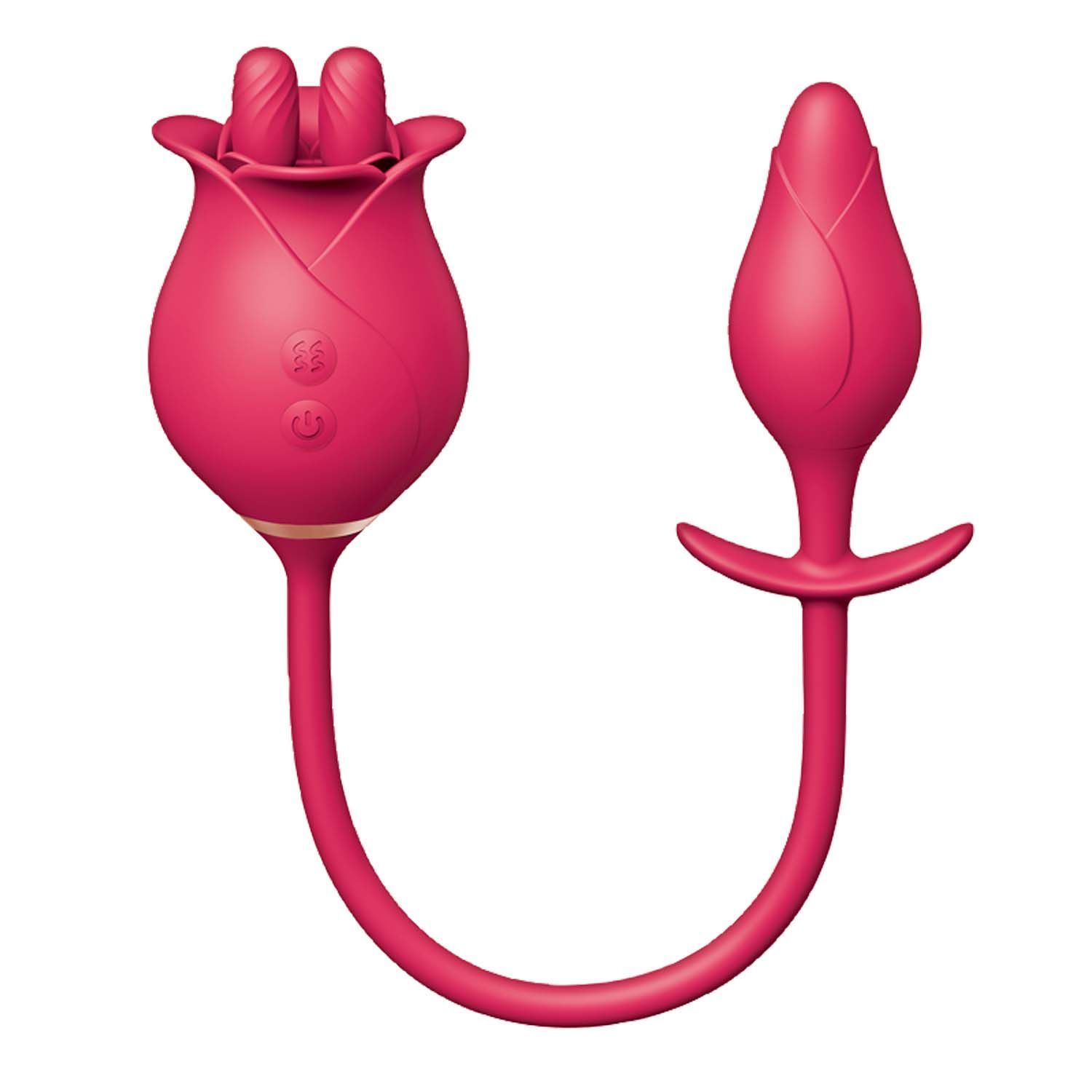 CLIT-TASTIC TULIP FINGER MASSAGER &amp; PLEASURE PLUG-RED - #3163-1
