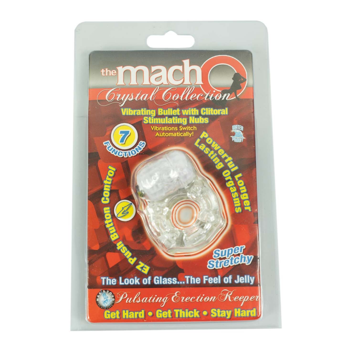 THE MACHO CRYSTAL COLLECTION PULSATING ERECTION KEEPER-CLEAR - #2238