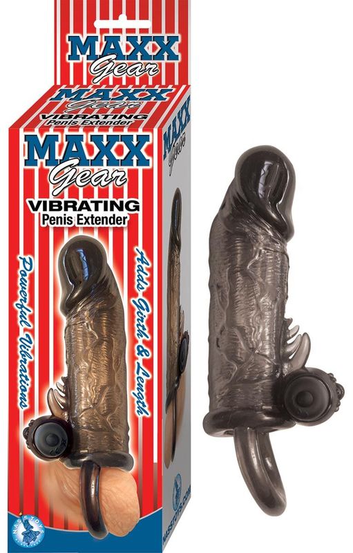 MAXX GEAR VIBRATING PENIS EXTENDER-BLACK - #2731-2