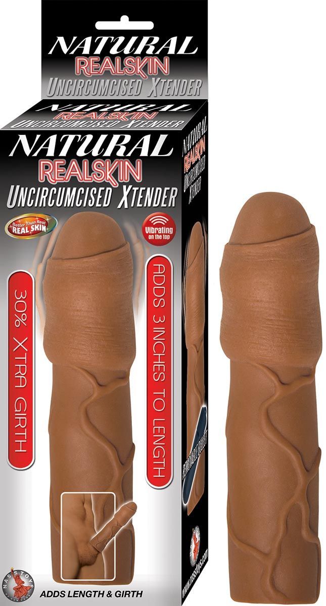 NATURAL REALSKIN UNCIRCUMCISED XTENDER-BROWN - #2772-2
