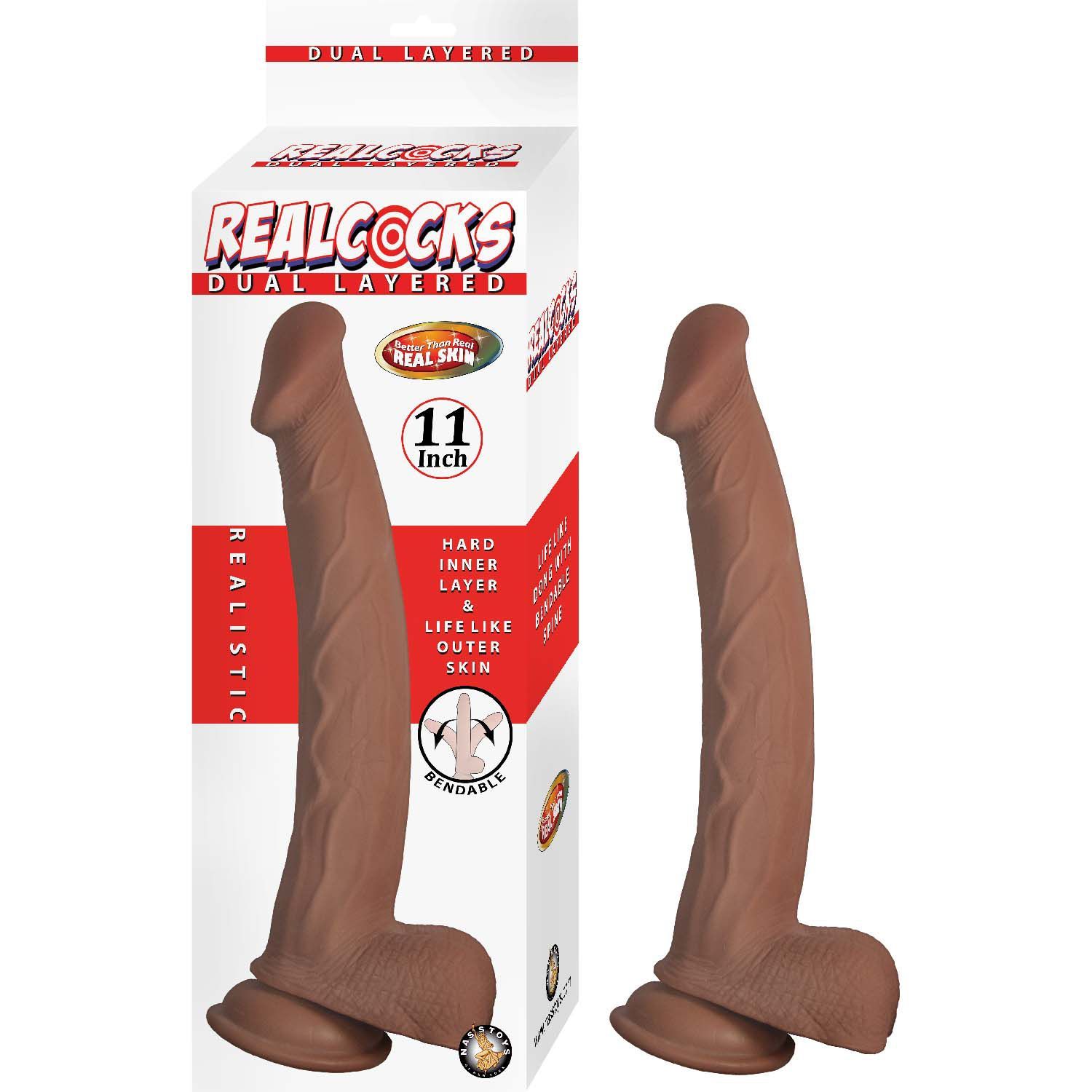 REALCOCKS DUAL LAYERED 11&quot;-BROWN - #3094-2