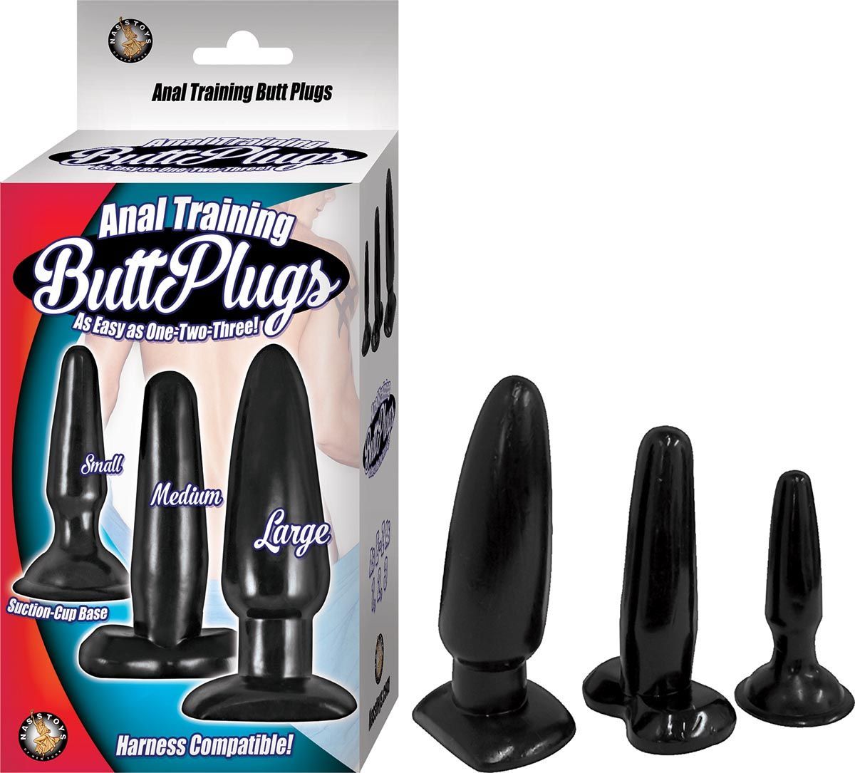 ANAL TRAINING BUTTPLUGS-BLACK - #2728