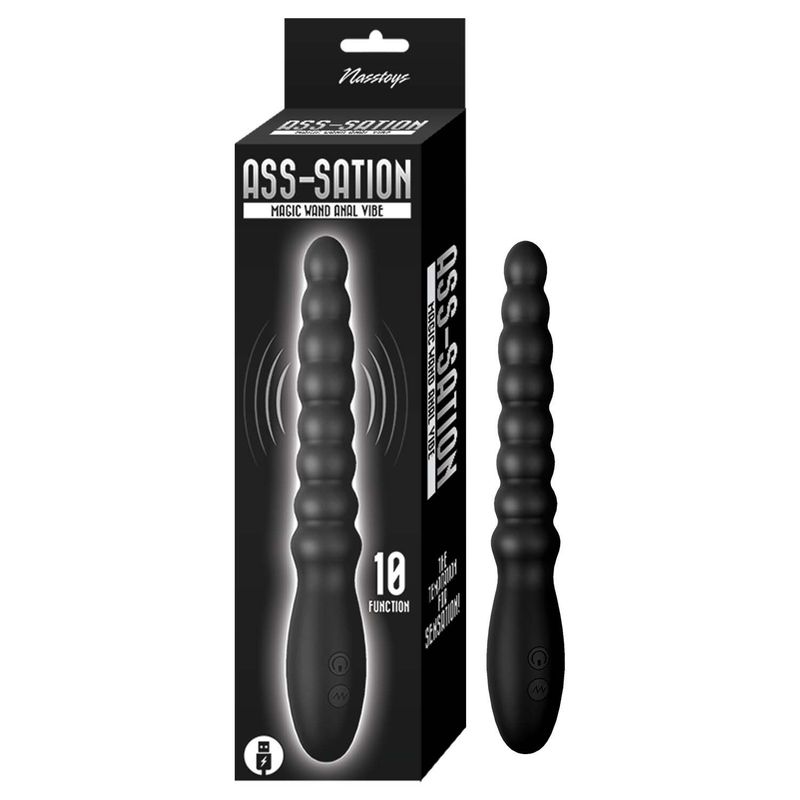 ASS-SATION MAGIC WAND ANAL VIBE-BLACK - #3284-1
