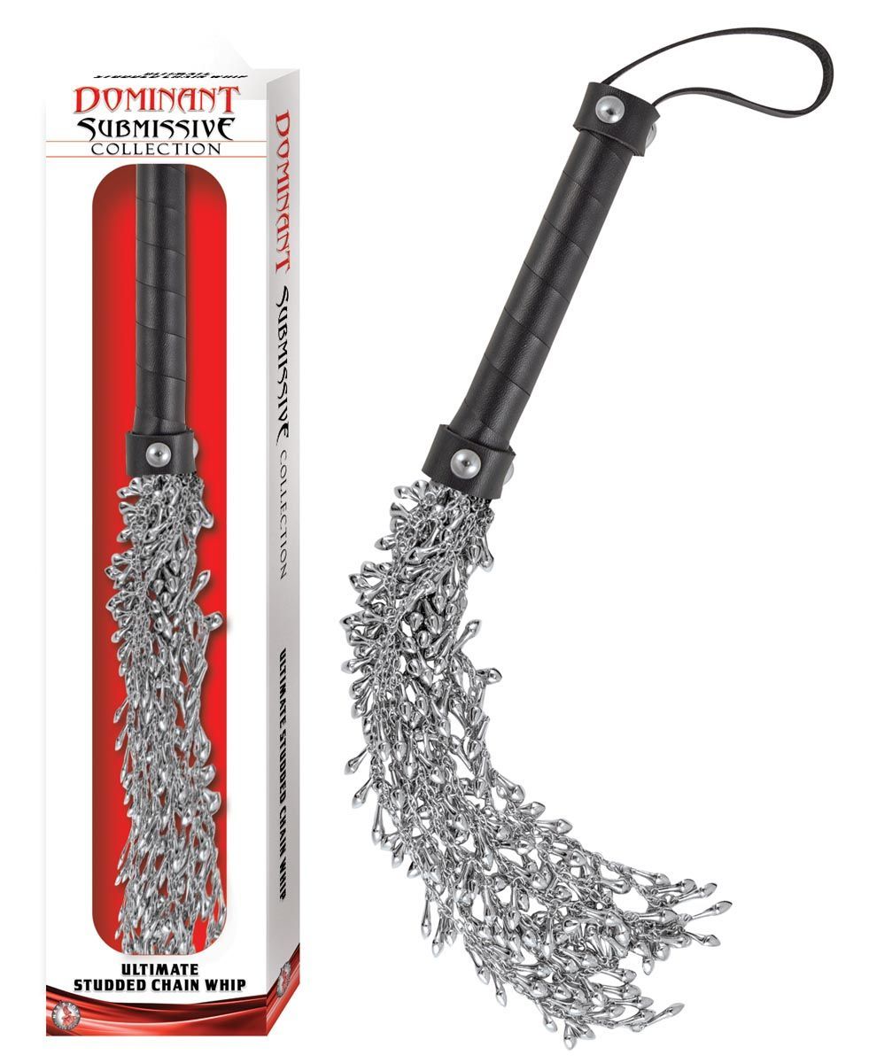 DOMINANT SUBMISSIVE ULTIMATE STUDDED CHAIN WHIP - #2869