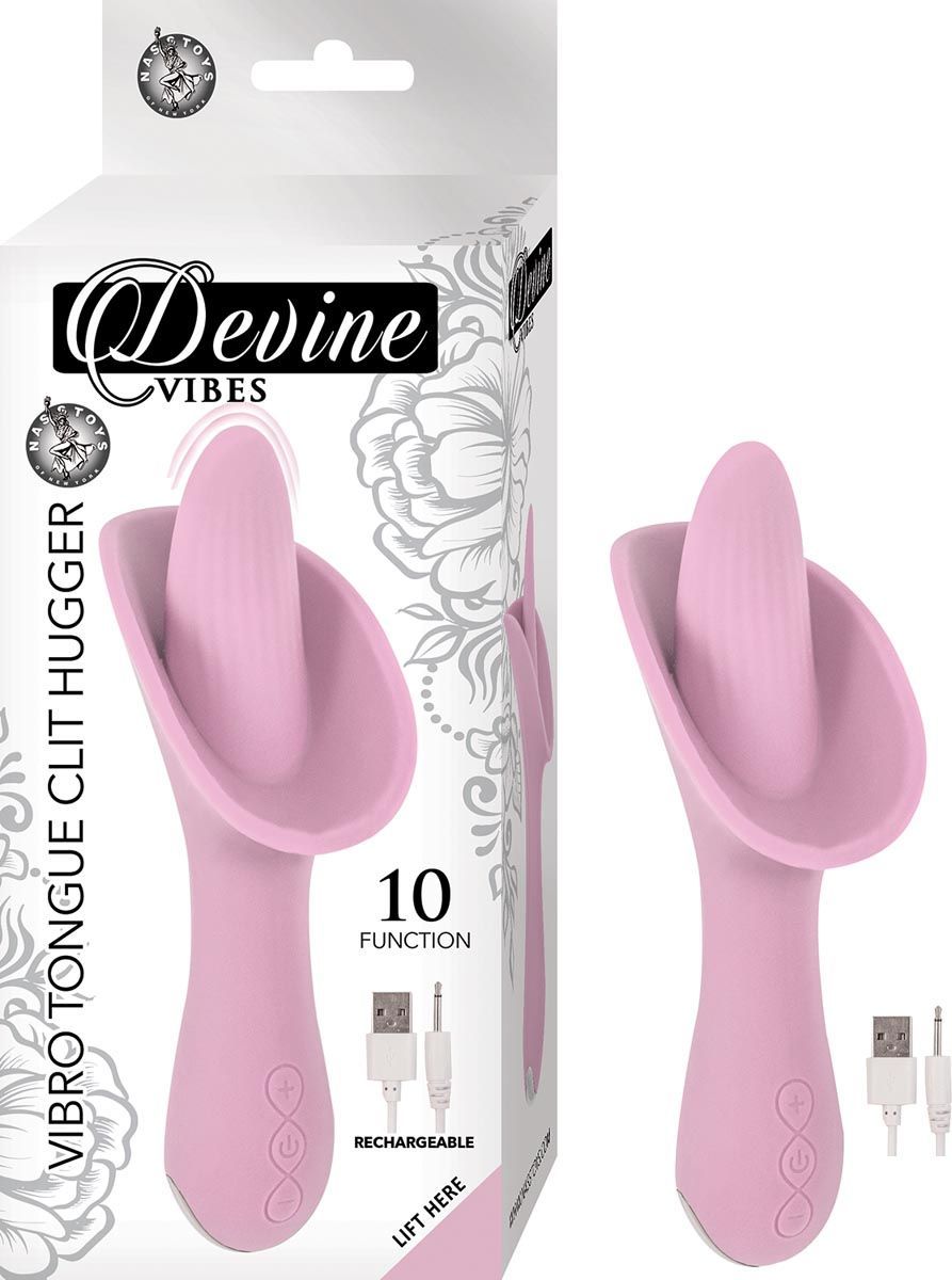 DEVINE VIBES VIBRO TONGUE CLIT HUGGER-PINK - #2938-1