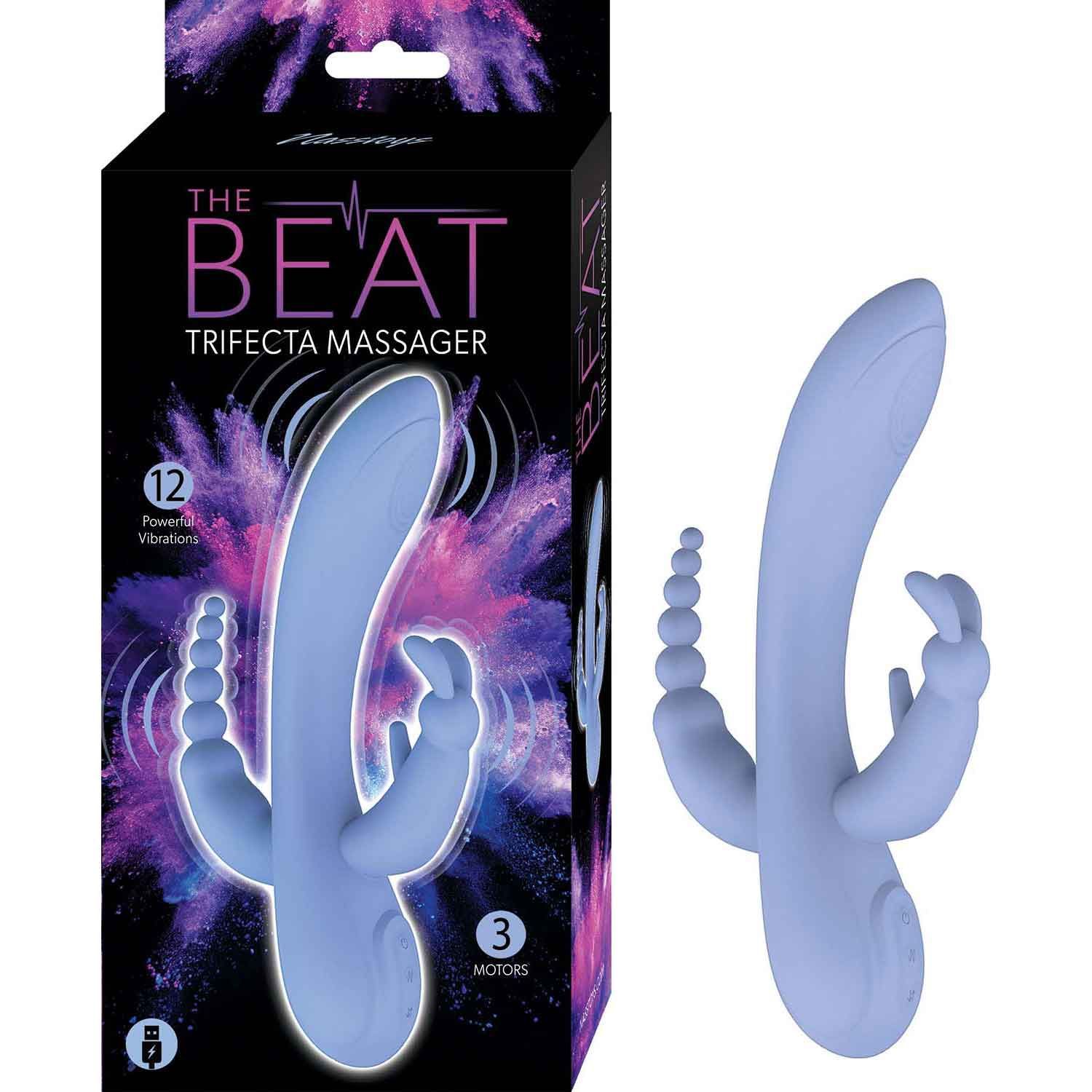 THE BEAT TRIFECTA MASSAGER-VIOLET - #3196-2