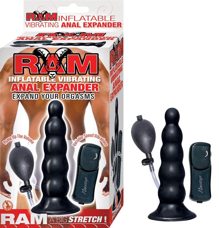 RAM INFLATABLE VIBRATING ANAL EXPANDER - BLACK - #2407