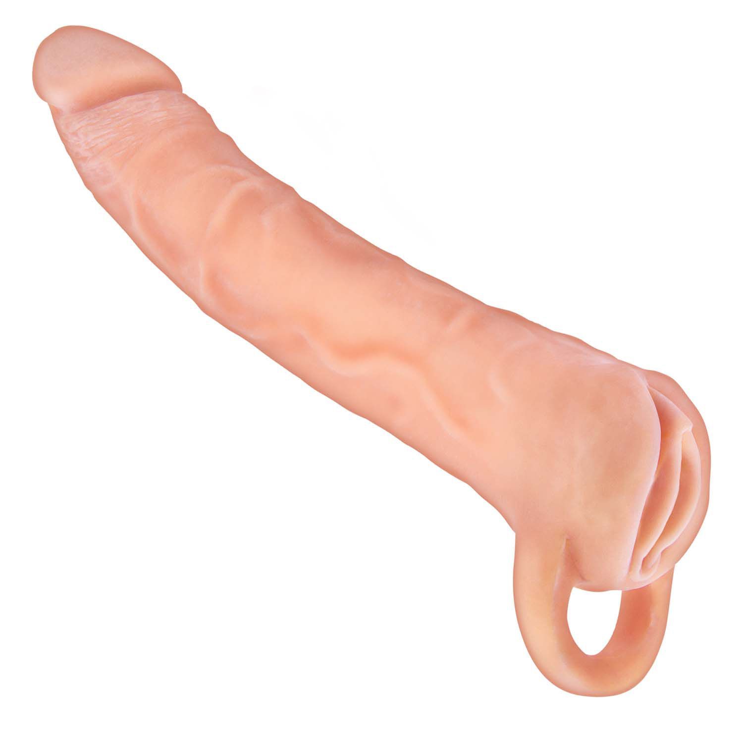 THE GREAT EXTENDER 2 IN 1 8&quot; EXTENDER &amp; MASTURBATOR-WHITE - #3190