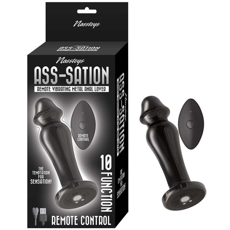 ASS-SATION REMOTE VIBRATING METAL ANAL LOVER-BLACK - #3116-2