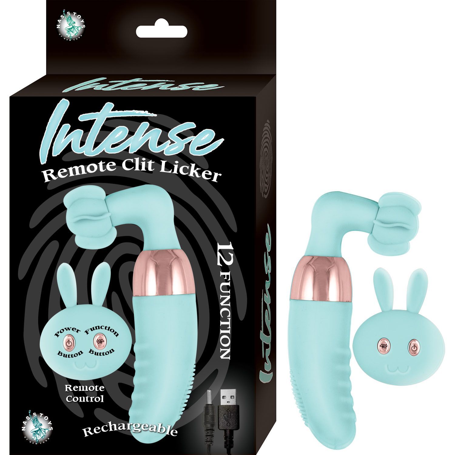 INTENSE REMOTE CLIT LICKER-AQUA - #2955-2