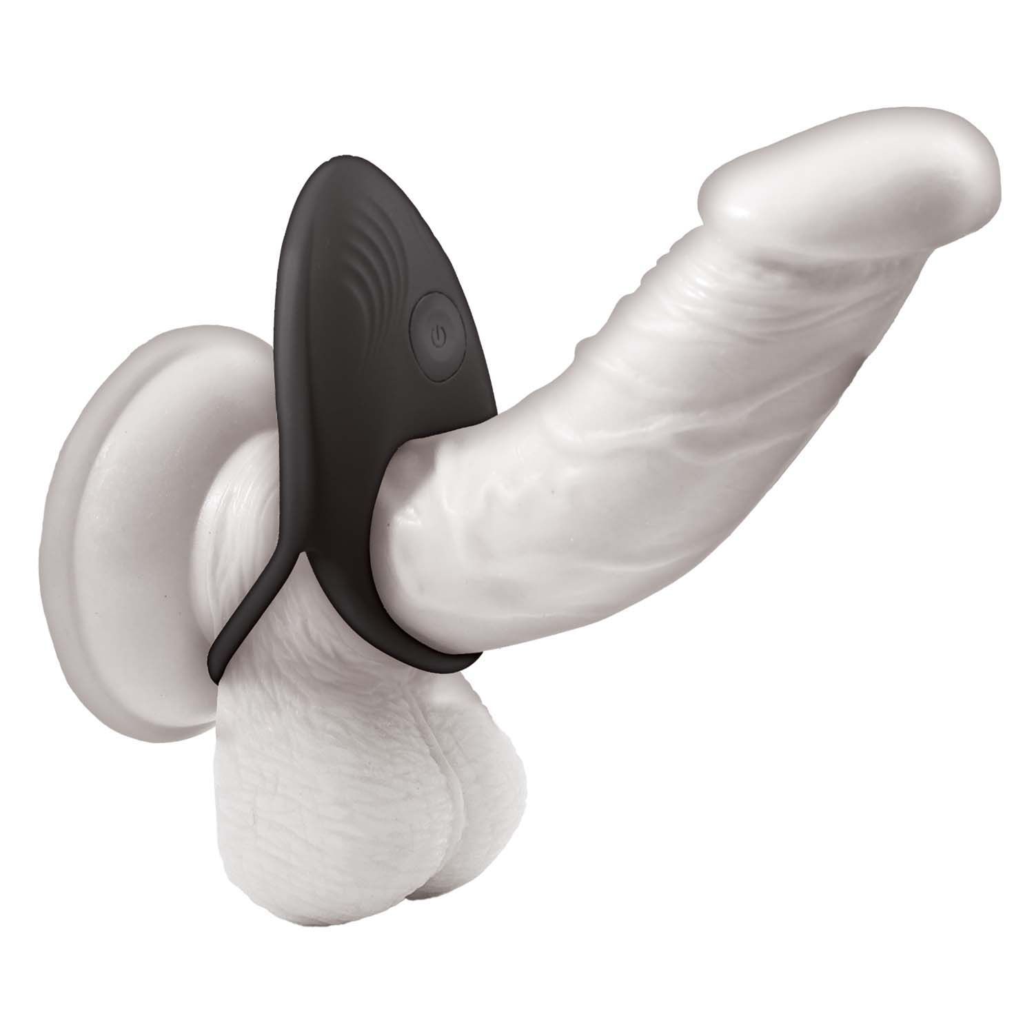COCKPOWER VIBRATING RING W/ADJUSTABLE COCK TIE-BLACK - #3246