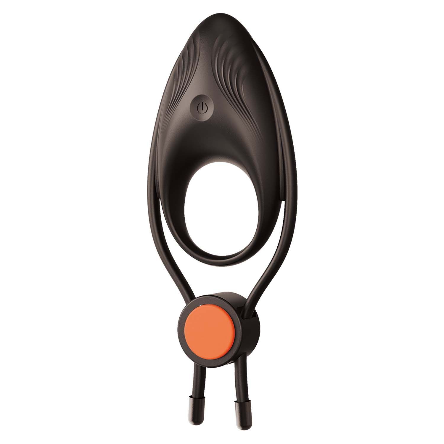 COCKPOWER VIBRATING RING W/ADJUSTABLE COCK TIE-BLACK - #3246