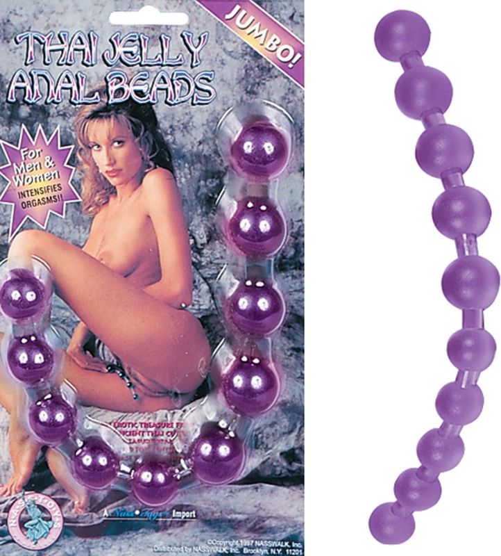 THAI JELLY ANAL BEADS-PURPLE - #1201-4