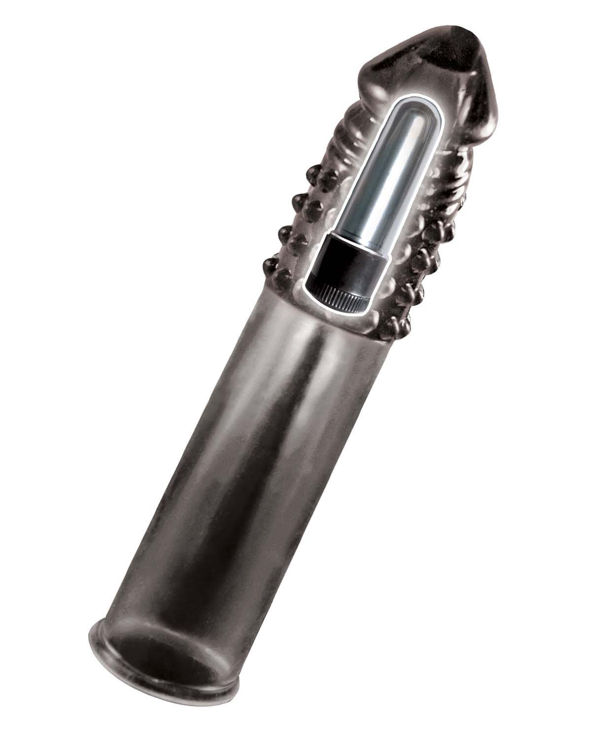 RAM VIBRATING PENIS EXTENDER-SMOKE - #2467-2