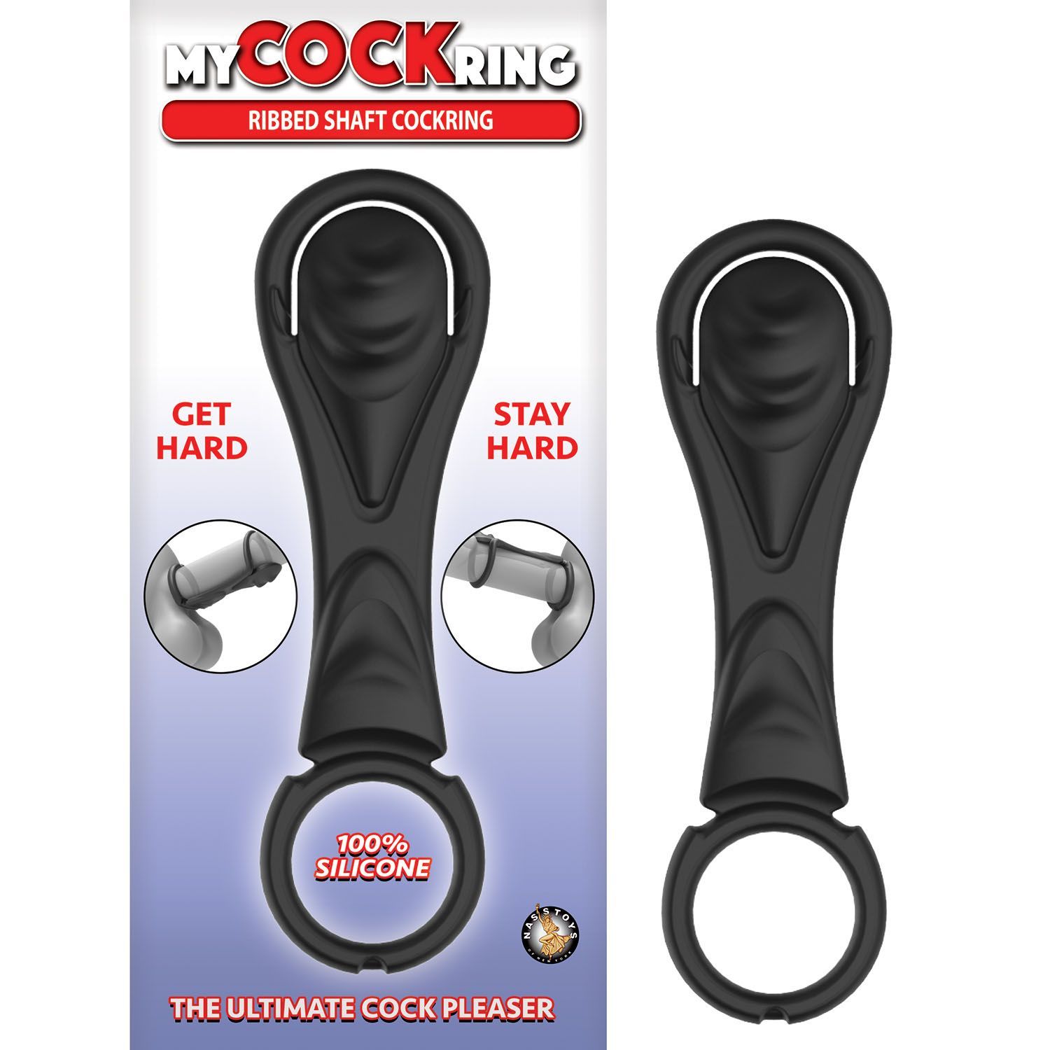 MY COCKRING RIBBED SHAFT COCKRING-BLACK - #3008