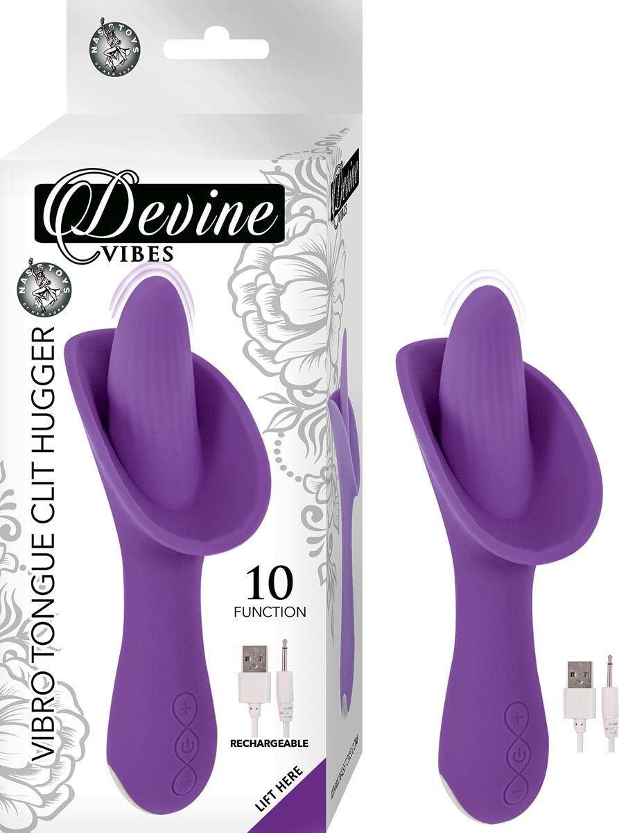 DEVINE VIBES VIBRO TONGUE CLIT HUGGER-PURPLE - #2938-2