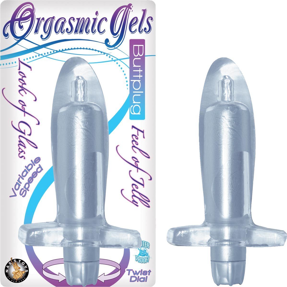 ORGASMIC GELS BUTTPLUG - SILVER - #2500-1