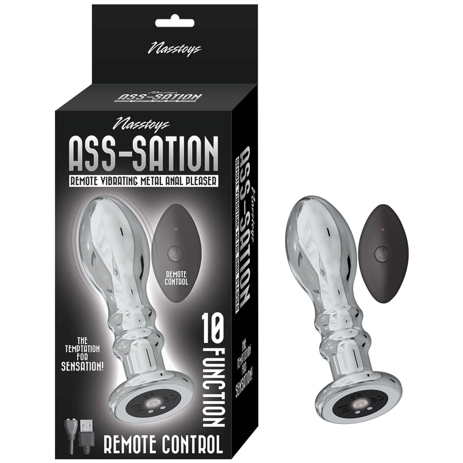 ASS-SATION REMOTE VIBRATING METAL ANAL LOVER-SILVER - #3116-1