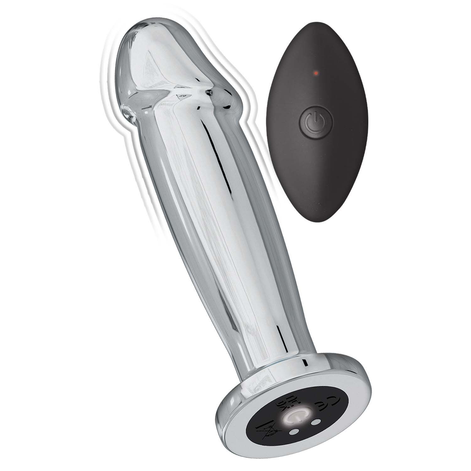 ASS-SATION REMOTE VIBRATING METAL ANAL ECSTASY-SILVER - #3118-1