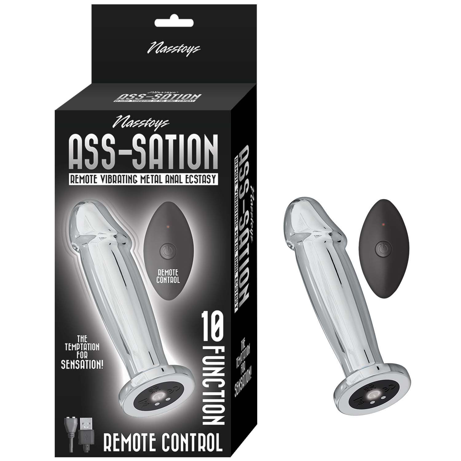 ASS-SATION REMOTE VIBRATING METAL ANAL ECSTASY-SILVER - #3118-1