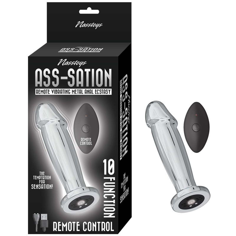 ASS-SATION REMOTE VIBRATING METAL ANAL ECSTASY-SILVER - #3118-1