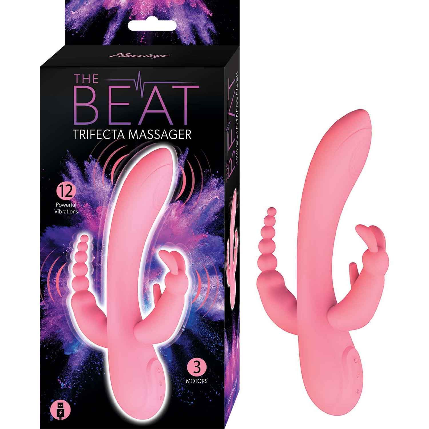 THE BEAT TRIFECTA MASSAGER-PINK - #3196-1