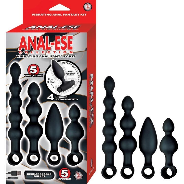 ANAL-ESE COLLECTION VIBRATING ANAL FANTASY KIT-BLACK - #2975