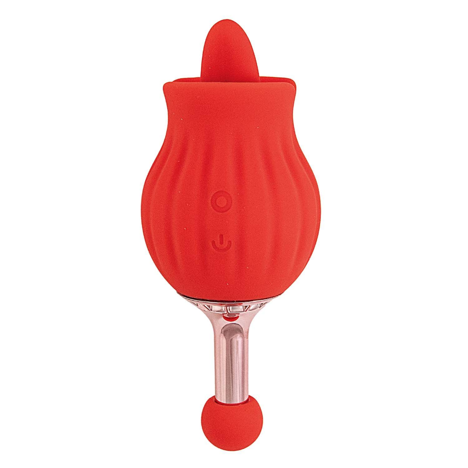 CLIT-TASTIC ROSE BUD DUAL MASSAGER-RED - #3172-1