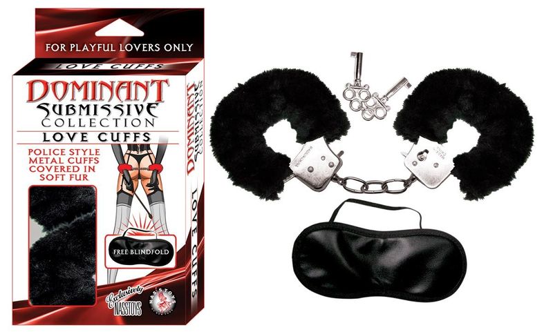 DOMINANT SUBMISSIVE LOVE CUFFS - BLACK - #2284-3