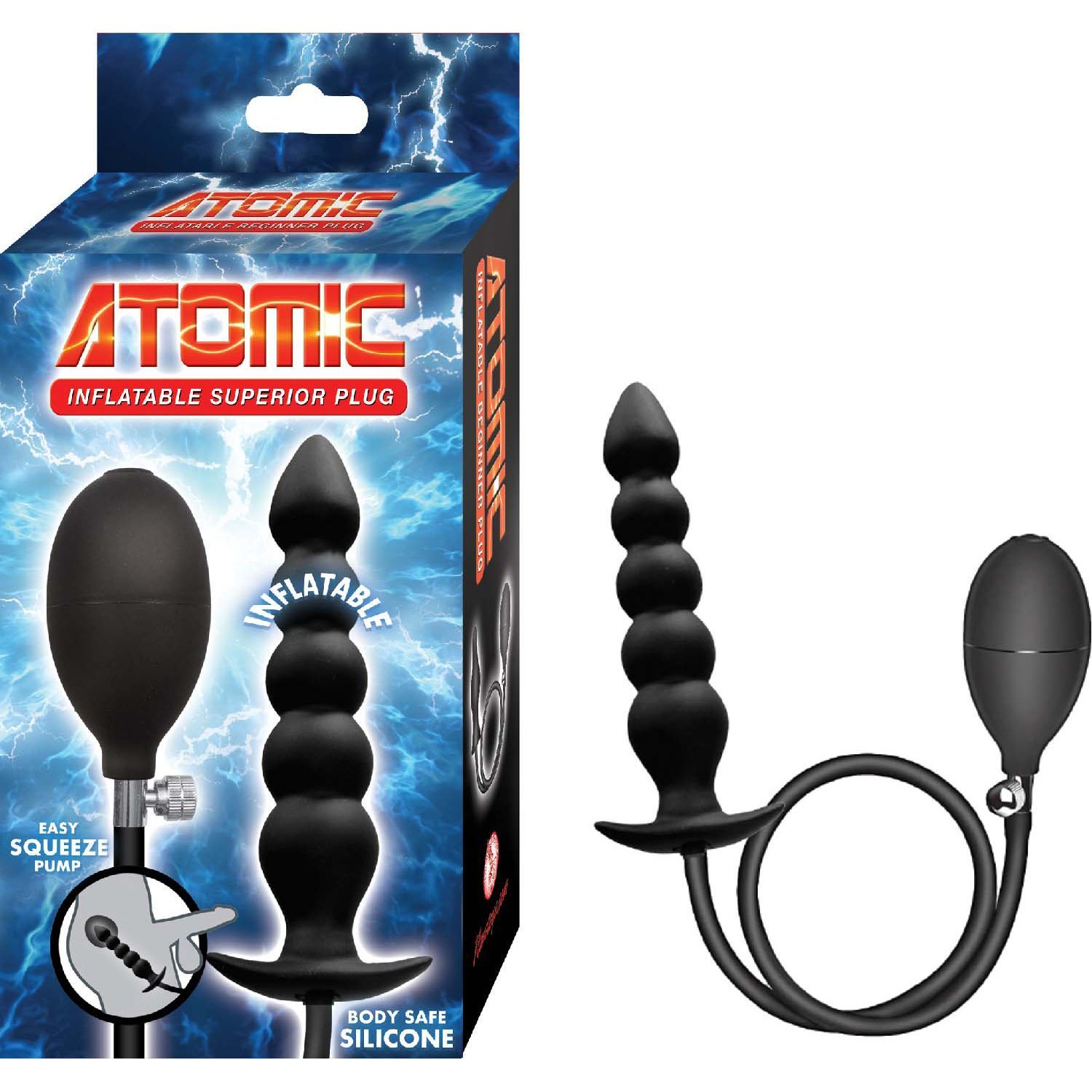 ATOMIC INFLATABLE SUPERIOR PLUG-BLACK - #3258