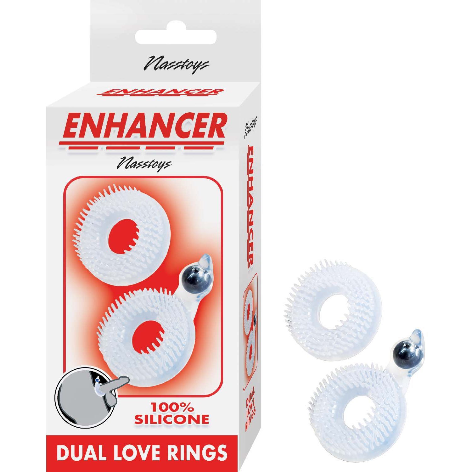 ENHANCER DUAL LOVE RINGS-CLEAR - #3236-1