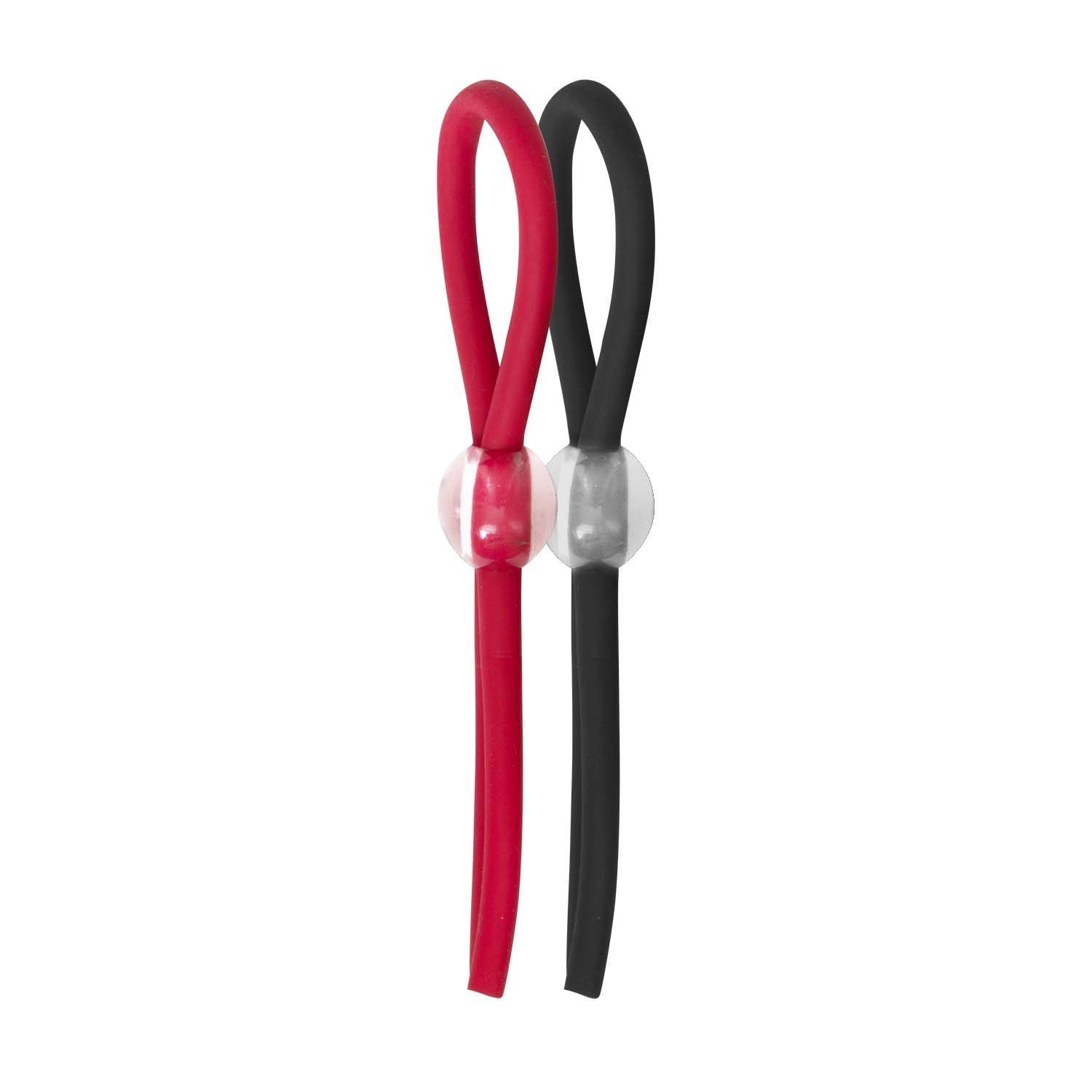 ENHANCER SILICONE COCKTIES-RED &amp; BLACK - #3058