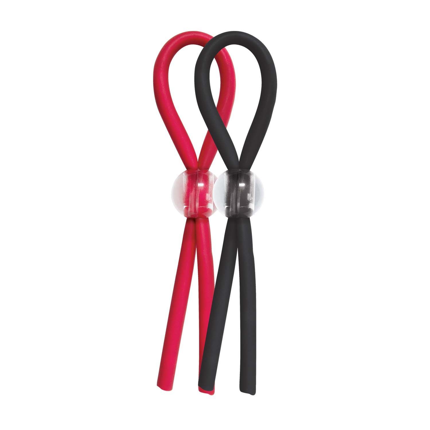 ENHANCER SILICONE COCKTIES-RED &amp; BLACK - #3058