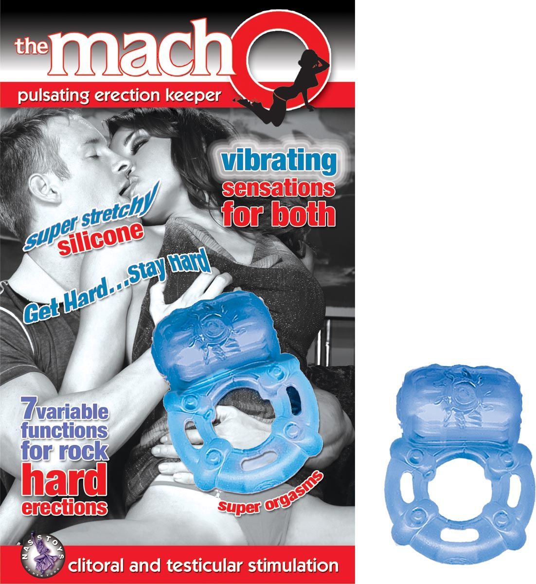 THE MACHO PULSATING ERECTION KEEPER-BLUE - #2128-2