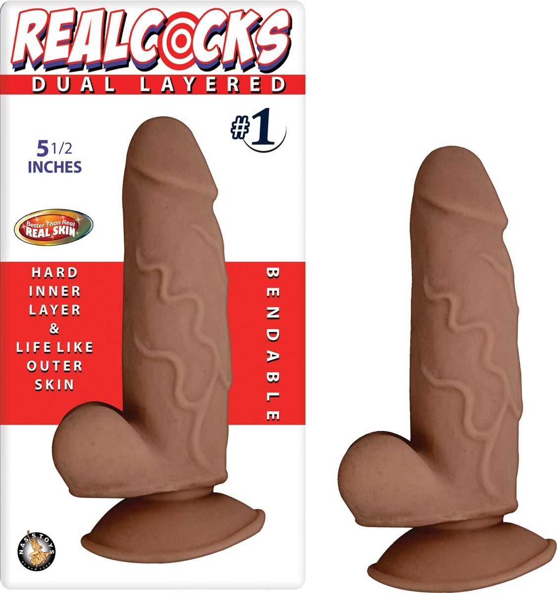 REALCOCKS DUAL LAYERED #1-BROWN - #2780-2