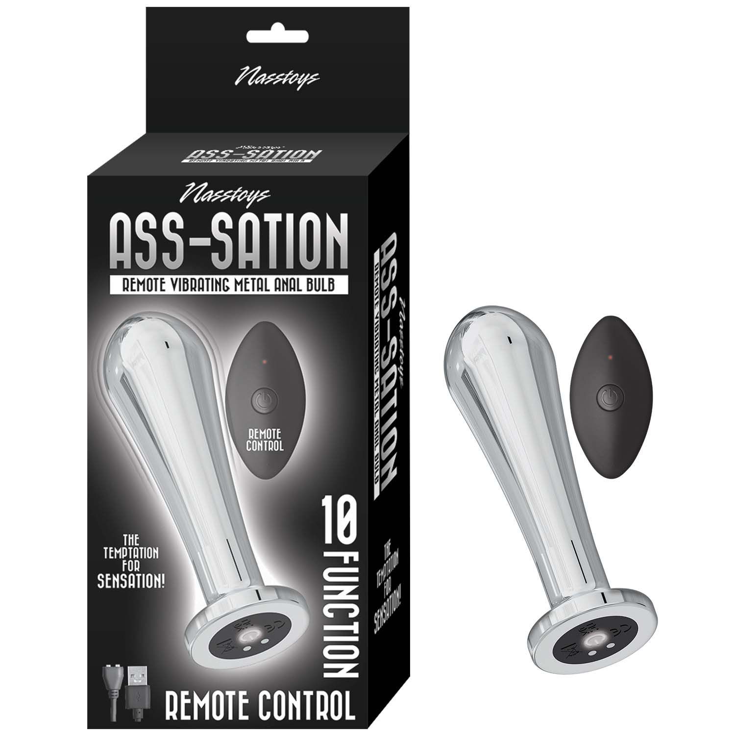 ASS-SATION REMOTE VIBRATING METAL ANAL BULB-SILVER - #3117-1