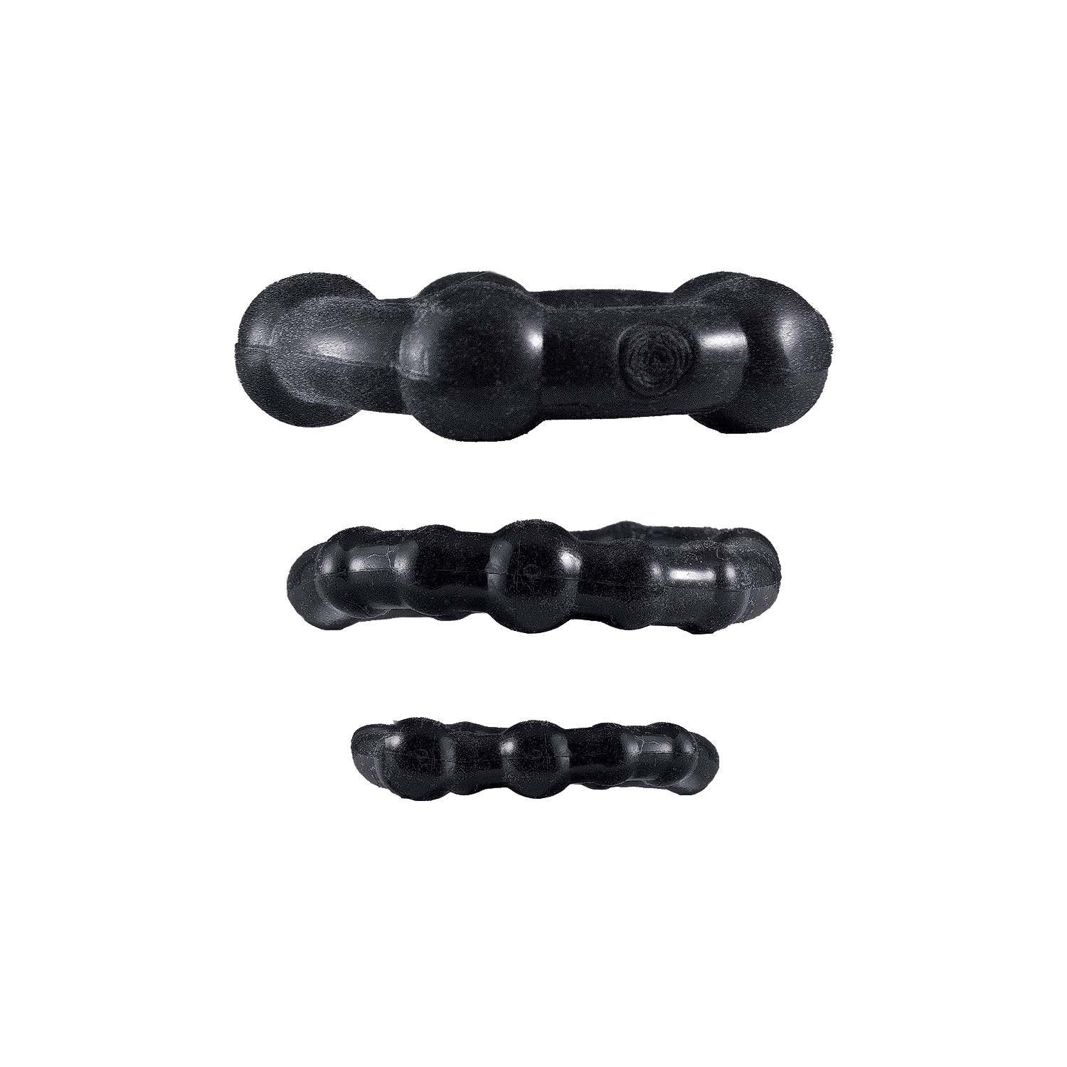 RAM BEADED COCKRINGS-BLACK - #2485-2