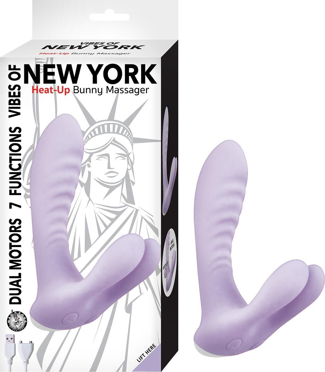 VIBES OF NEW YORK HEAT-UP BUNNY MASSAGER-LAVENDER - #2913-2