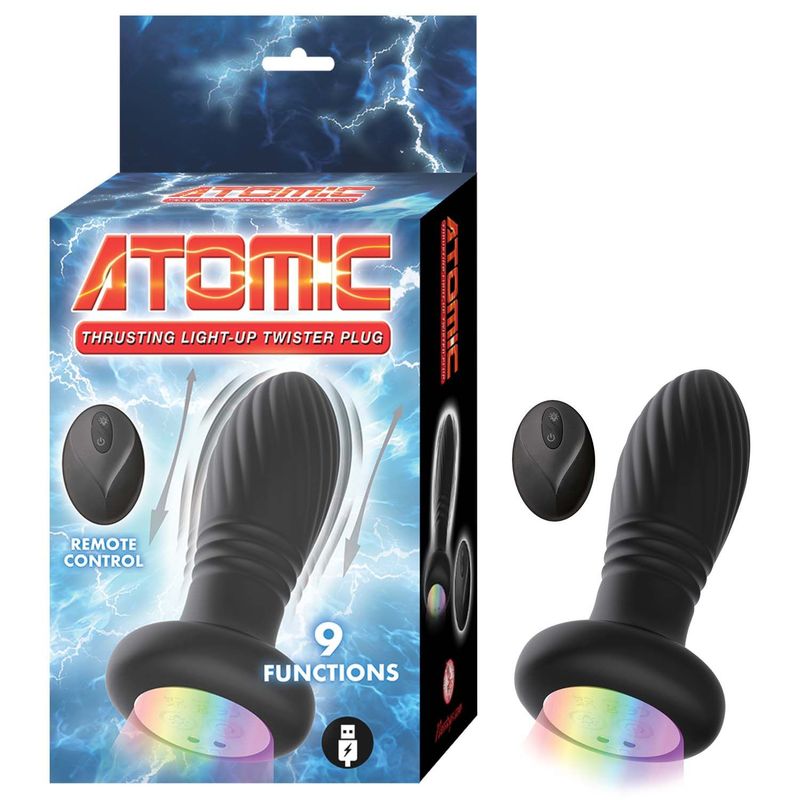 ATOMIC THRUSTING LIGHT-UP TWISTER PLUG-BLACK - #3240