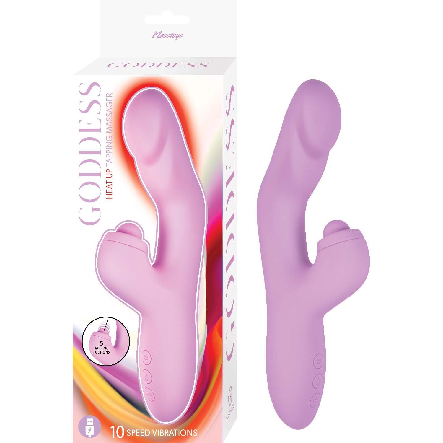 GODDESS HEAT UP TAPPING MASSAGER-LAVENDER - #3199-2
