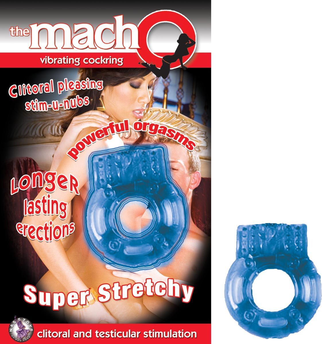THE MACHO VIBRATING COCKRING-BLUE - #2147-3
