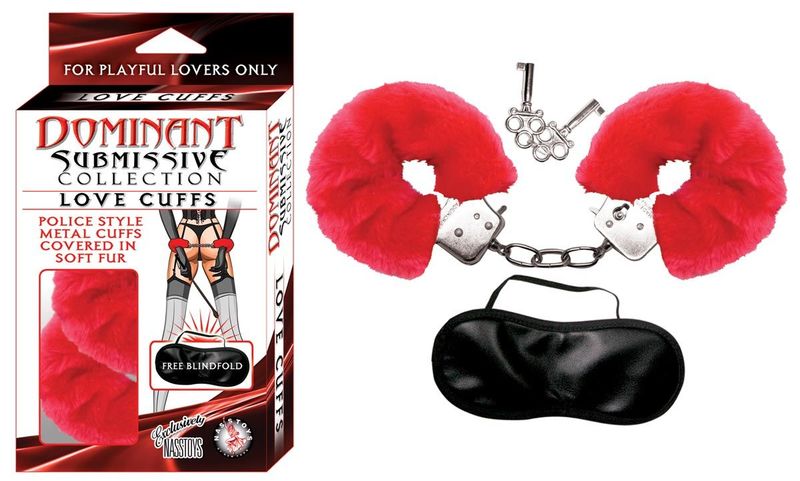 DOMINANT SUBMISSIVE LOVE CUFFS - RED - #2284-1