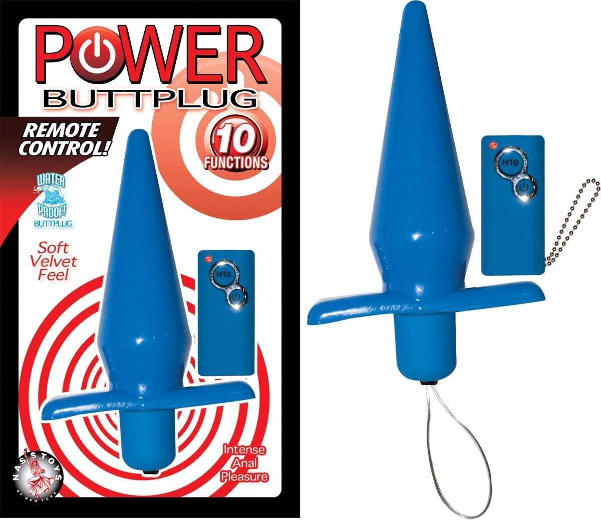 POWER BUTTPLUG REMOTE CONTROL - BLUE - #2316-1